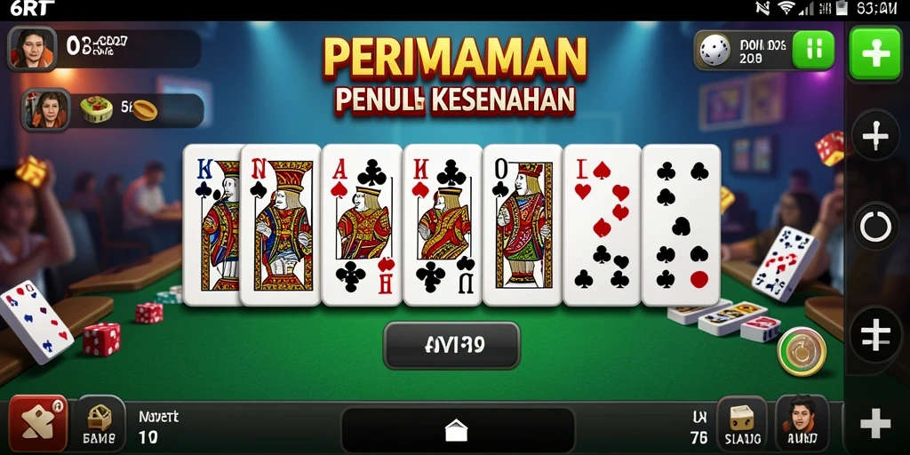 Screenshot menunjukkan aksi seru permainan Domino 6RT.