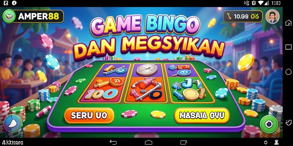 Tampilan gameplay Bingo yang menegangkan dan seru di AMPER88.