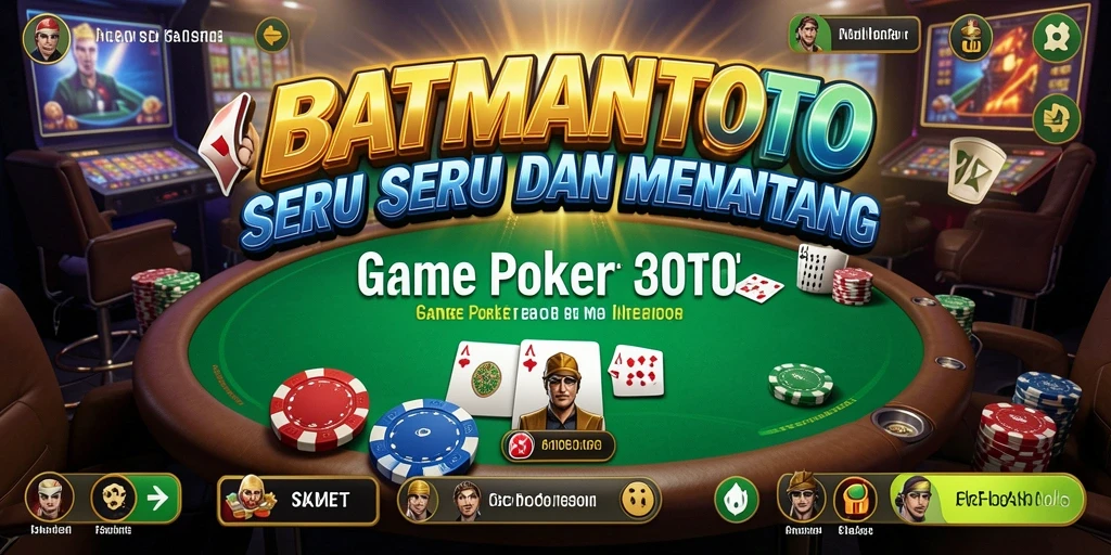 Tampilan gameplay menarik dari BATMANTOTO dalam bermain Poker.