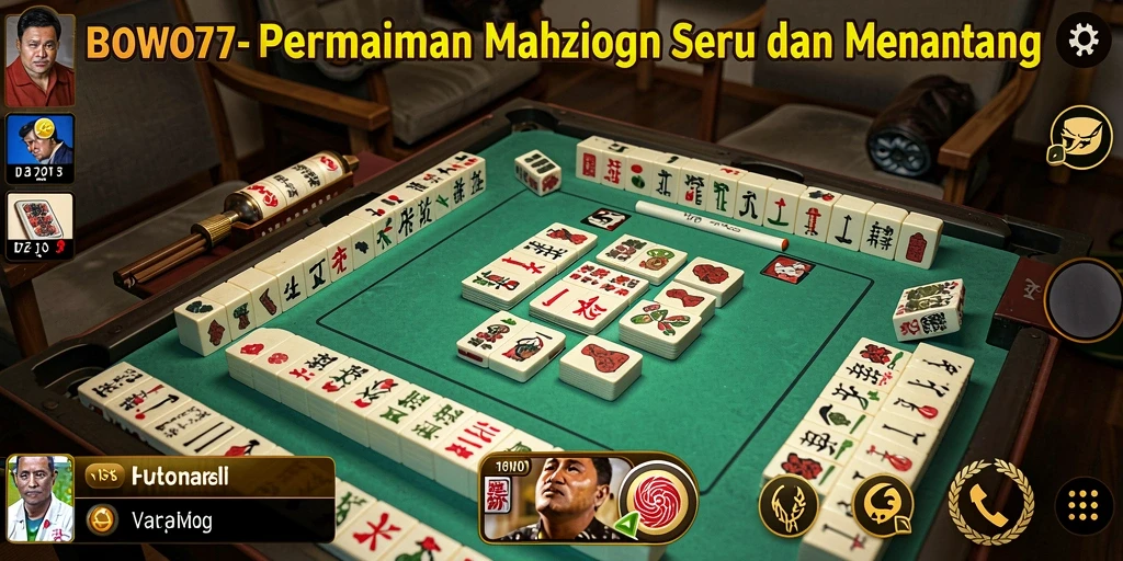 Tampilan gameplay seru di BOWO77 dengan ubin Mahjong.