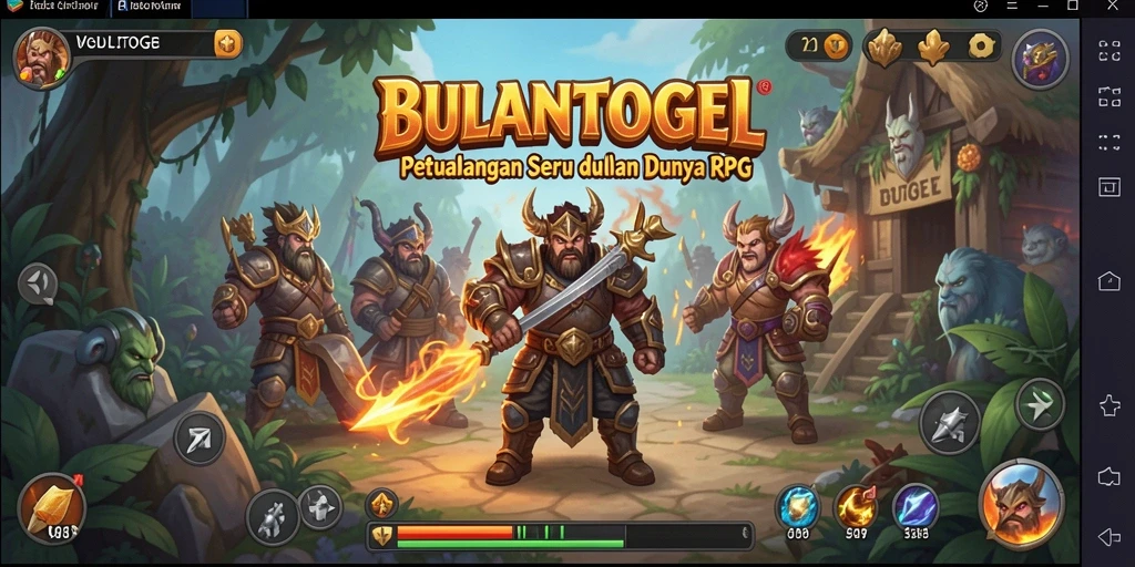 Screenshot menunjukkan aksi seru dalam game RPG BULANTOGEL.