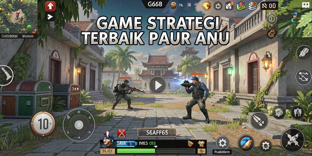 Screenshot gameplay G668 menampilkan pertempuran strategis yang memikat.
