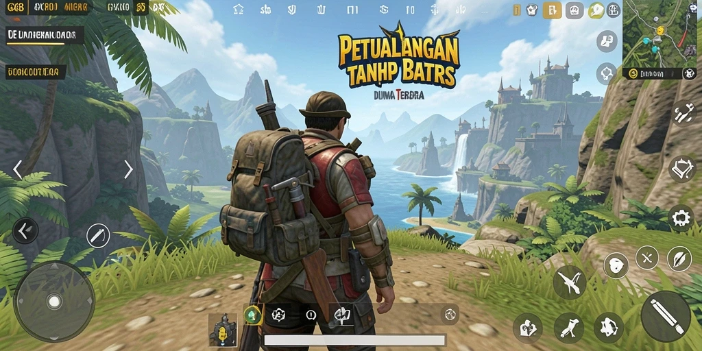 Screenshot utama GX88 menampilkan gameplay memukau di dunia terbuka.