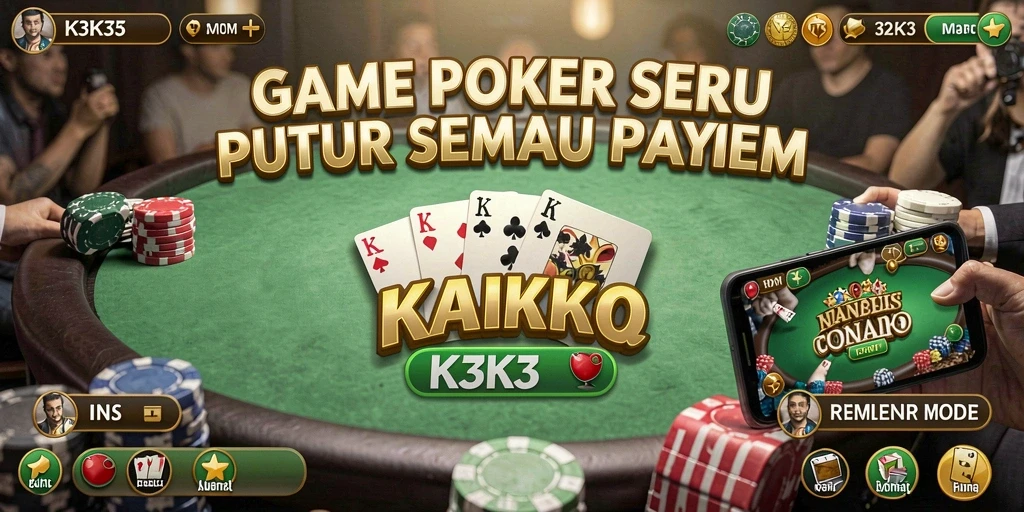 Tampilan menakjubkan dari gameplay Poker K3K3 yang seru.