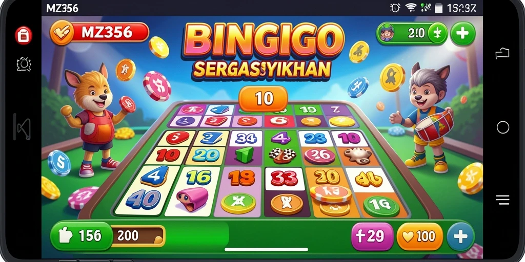 Tampilan seru dari gameplay Bingo di MZ356.
