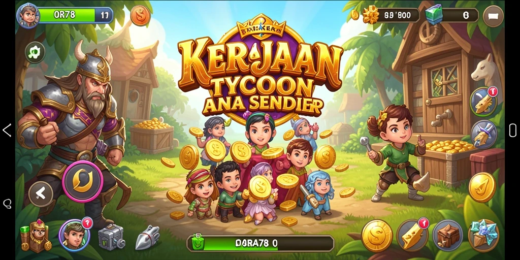 Tampilan gameplay ORA78 menunjukan interaksi strategis dalam dunia Tycoon.