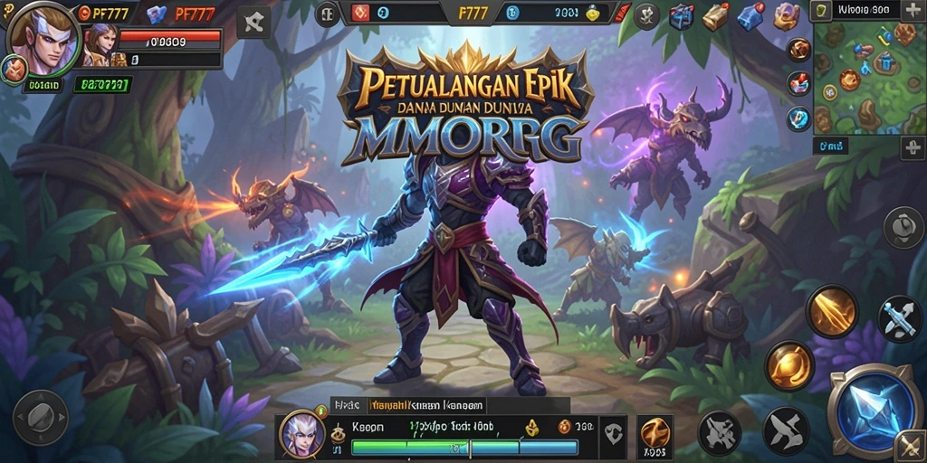 Tampilan permainan PF777 yang mendebarkan dengan aksi MMORPG.