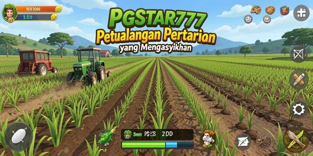 Tampilan screenshot PGSTAR777 menampilkan petualangan seru di dunia pertanian.