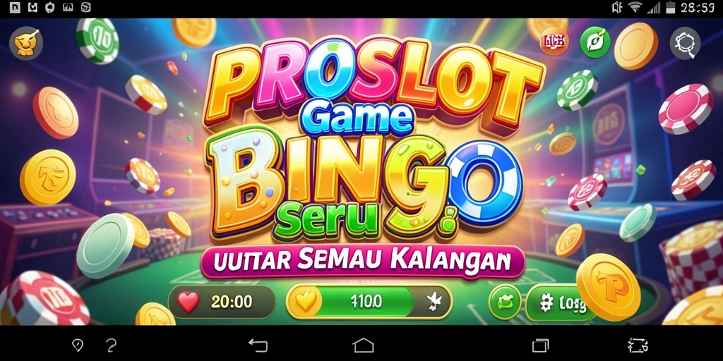 Screenshot PROSLOT menampilkan suasana game Bingo yang seru.
