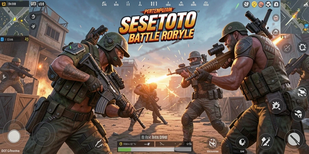 Gameplay seru SESETOTO dalam suasana Battle Royale.