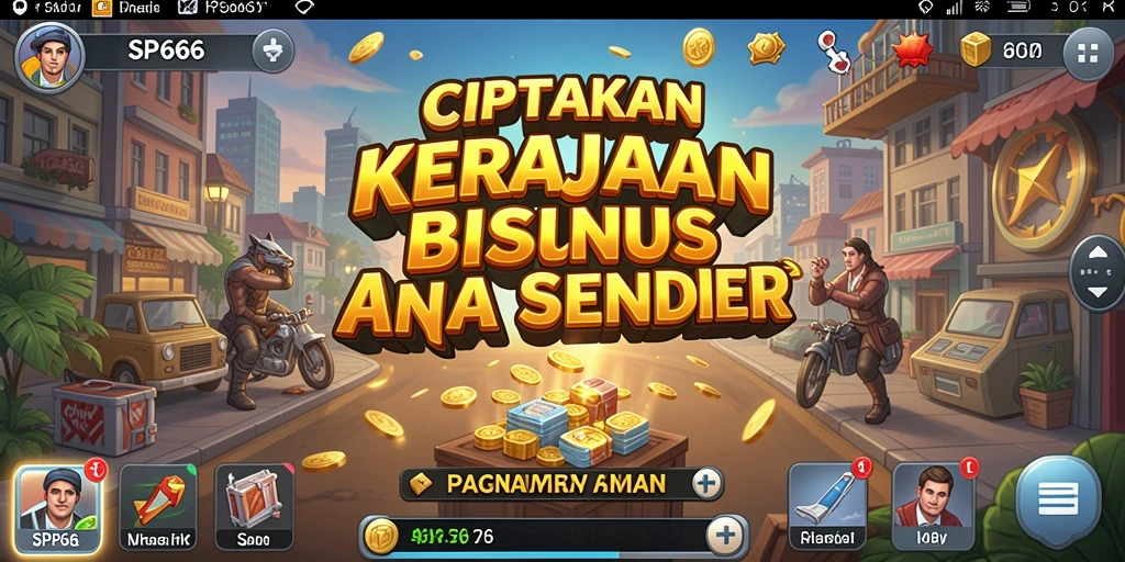 Tangkapan layar gameplay SP666 menunjukkan dinamisnya manajemen bisnis Tycoon.