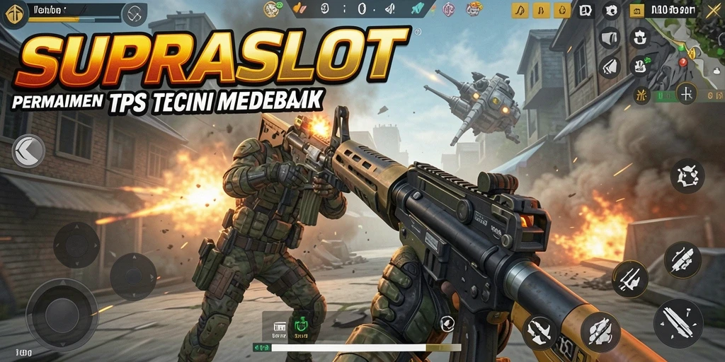 Gameplay mendebarkan dari SUPRASLOT dengan aksi tembak-menembak yang intens.