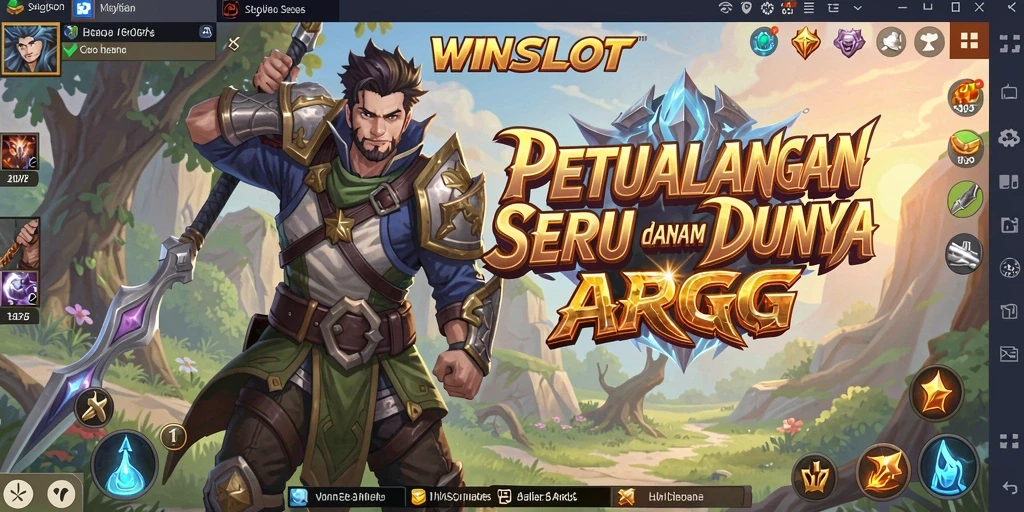 Tampilan gameplay WINSLOT dengan karakter beraksi di dunia fantasi.